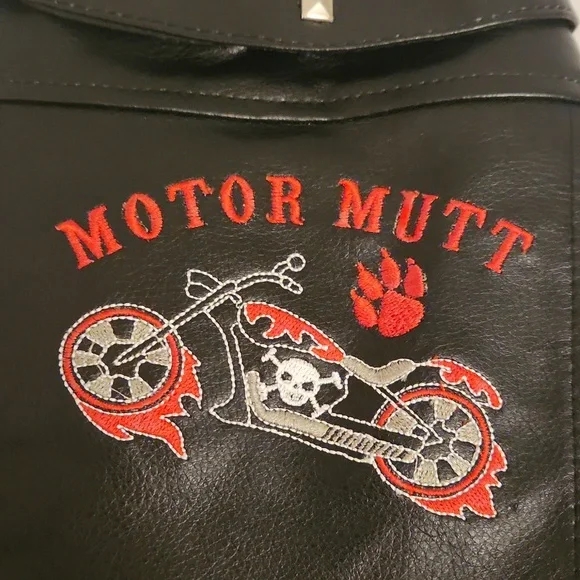 Tucker & Ace black motorcycle dog coat size XS - Picture 2 of 8